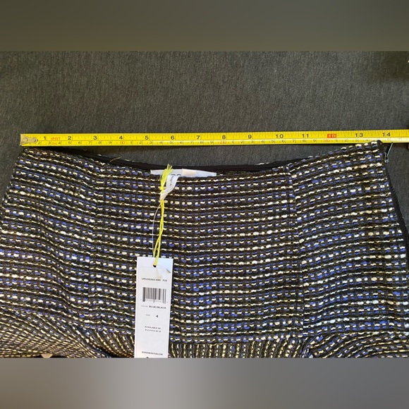 NWT BCBGeneration Ruffle Tweed Skirt size 4 blue black - Picture 7 of 7